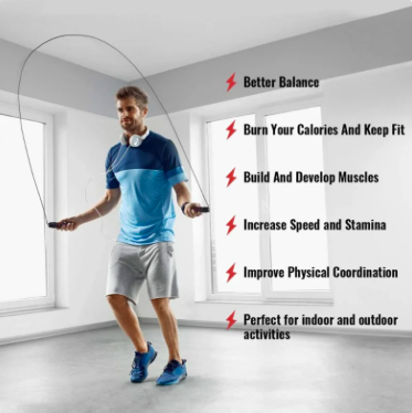 Miniatura 3 de Lazo para saltar metálico + tula pd-10